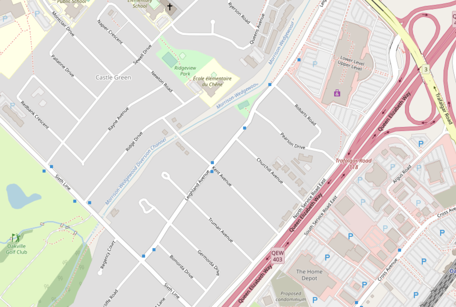 Leighland Ave and Churchill Ave | Openstreetmap